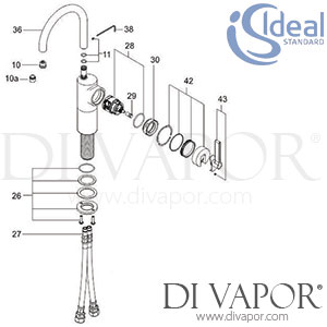 Ideal Standard Silver Basin Mixer Rim Mounted Vessle Single Lever Tap Spare Parts - IDL DV 286